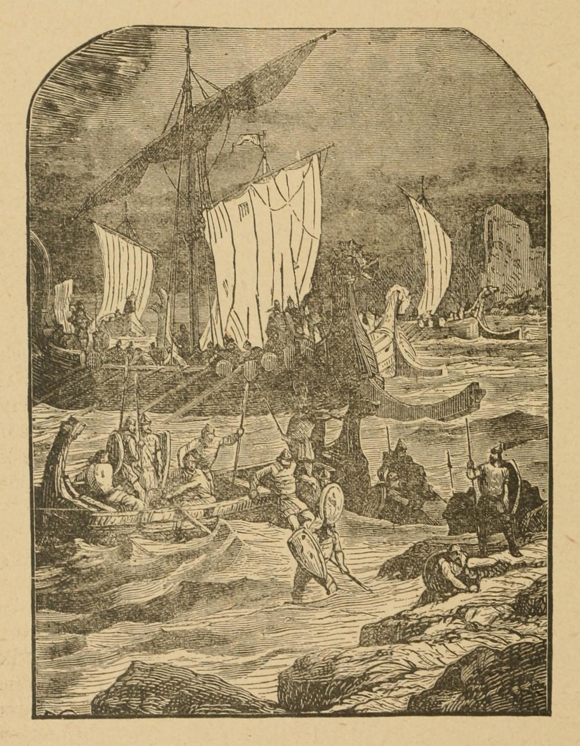 (‡ Spanish warships coming ashore)