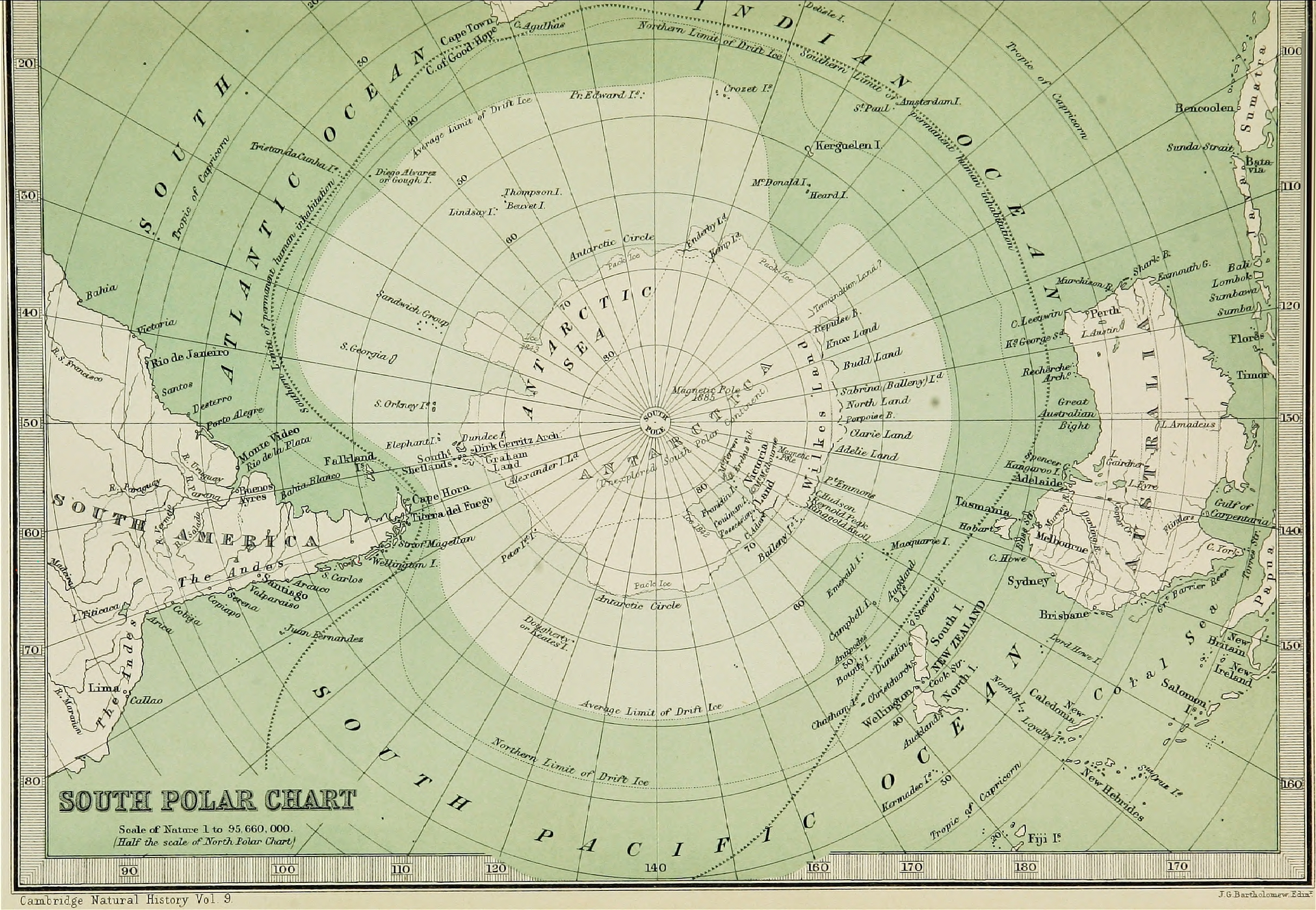 SOUTH POLAR CHART.